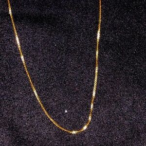 Box chain pure Italian 925 stamped gold tone SALE